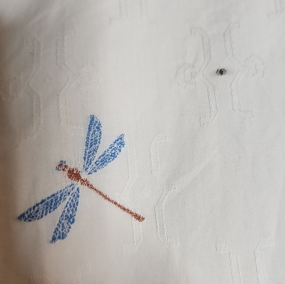 Etro Dragonfly Embroidered Coupe Long-Sleeve Button White Shirt Size Italy 44 XL - Picture 2 of 16